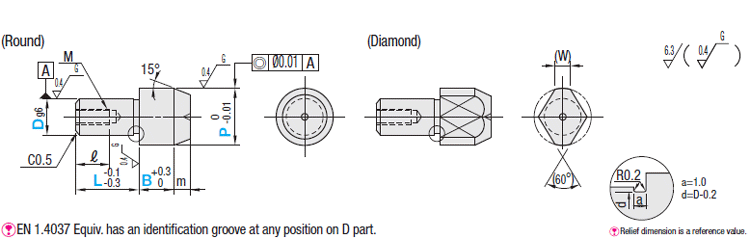 Large Head/Round/Tapped/P Standard:Related Image