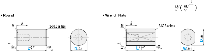 Height Adjust Pins/Tapped/Round:Related Image