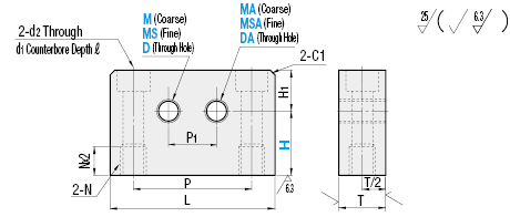 Threaded Stopper Blocks/Two Hole Type:Related Image
