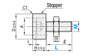 Stopper Bolts - Hex Socket Head, with Urethane Bumper: Related image