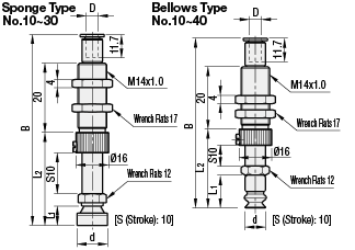 Vacuum Fittings/Sponge/Bellows/Spring Type Long Stroke/R-Shape:Related Image