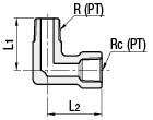 Brass Fittings/90 Deg. Elbow/Threaded/Tapped:Related Image