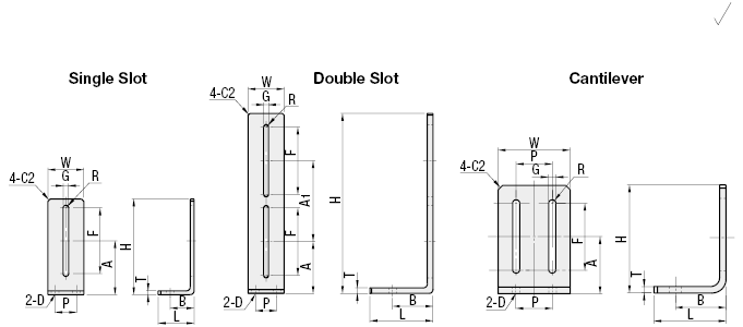 Steel Pipe Fittings/L-Shaped Angle Brackets/Single/Double Slot:Related Image