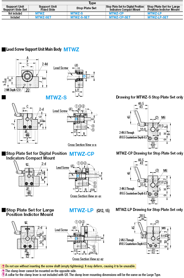 Lead Screws Fixed Side Support Units:Related Image