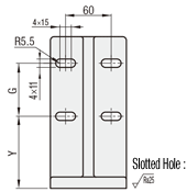 Angle Plates - Mounting Hole Selectable, Hole Position Fixed: Related Image