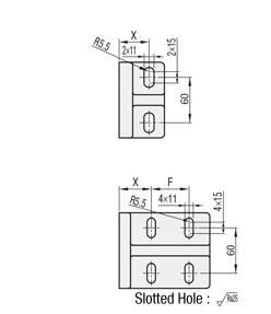 Angle Plates - Mounting Hole Selectable, Hole Position Fixed: Related Image