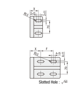 Angle Plates - Mounting Hole Selectable, Hole Position Fixed: Related Image