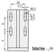 Angle Plates - Mounting Hole Selectable, Hole Position Fixed: Related Image