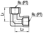 Brass Fittings for Steel Pipe/90 Deg. Elbow:Related Image