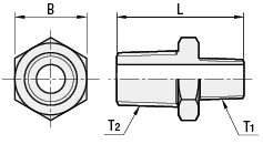 Brass Fittings for Steel Pipe/Reducer Nipple:Related Image