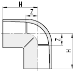 PVC Pipe Fittings/HI Fittings/90Deg. Elbow:Related Image
