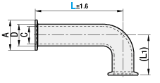 Both Sides Welded Vacuum Pipes/NW Flanged x Elbow:Related Image