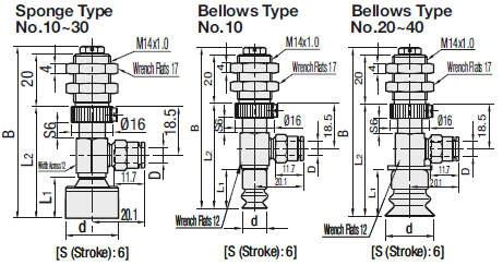 Vacuum Fittings/Sponge/Bellows/Spring Type/L-Shape:Related Image