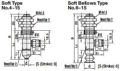 Vacuum Fittings/Soft/Soft Bellows/Spring Type/L-Shape:Related Image