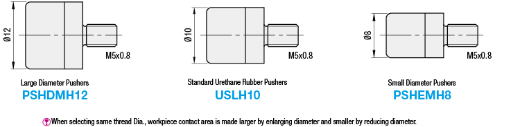 Pushers/Small Diameter/Polyurethane/Threaded:Related Image