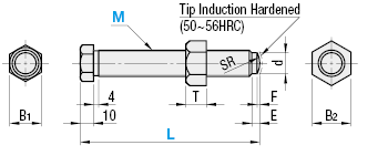 Foot Jack Tip SR Head Cap Type:Related Image