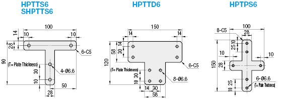 6 Series/Metal Brackets T-Shaped/Cross:Related Image