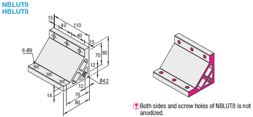 8 Series/Ultra Thick Brackets with Tab/For 2 Slot:Related Image