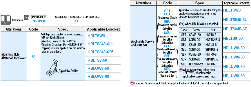 8-45 Series/Assembly Brackets for Different Extrusion Sizes:Related Image
