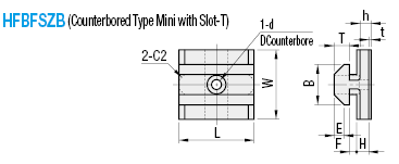 Sliders for Aluminum Extrusions Counterbored/Small:Related Image