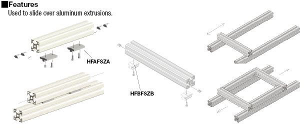 Sliders for Aluminum Extrusions Counterbored/Small:Related Image