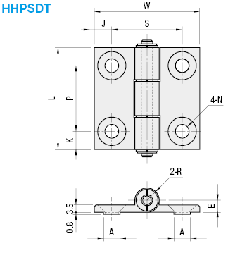 Aluminum Hinges with Tabs:Related Image