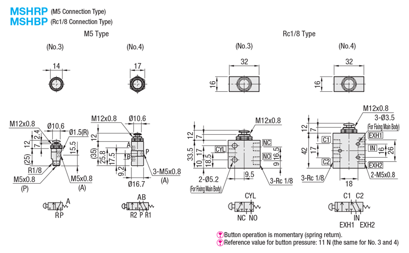 Small Switching Valves/Button Type:Related Image