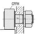 Cam Follower - Hex Socket on Head and Thread, Flat: Related Image