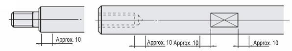 Shaft - One End Tapered, One End Tapped / One End Stepped and Tapped / One End Threaded: Related Image