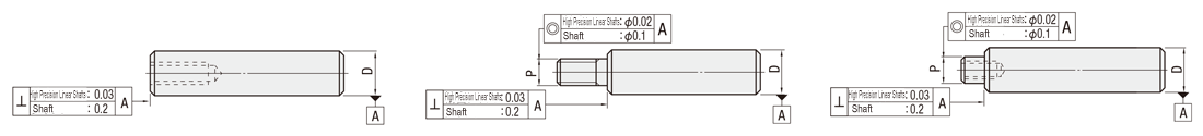 Shaft - One End Tapered, One End Tapped / One End Stepped and Tapped / One End Threaded: Related Image