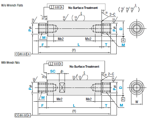 Precision/Both Ends Stepped and Tapped/Both Ends Stepped and Tapped with Wrench Flats:Related Image