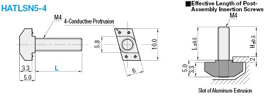 5 Series/Post-Assembly Insertion Screws for Aluminium Extrusions:Related Image