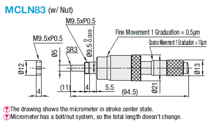 [Precision] Coarse&Fine Micrometer Head (Stroke ±6.5mm):Related Image