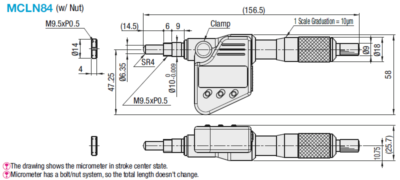 [Precision] Digital Micrometer Head (Stroke ±6.5mm):Related Image