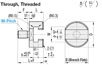 Floating Joints/T-Slots/(Through Hole Type) Threaded:Related Image