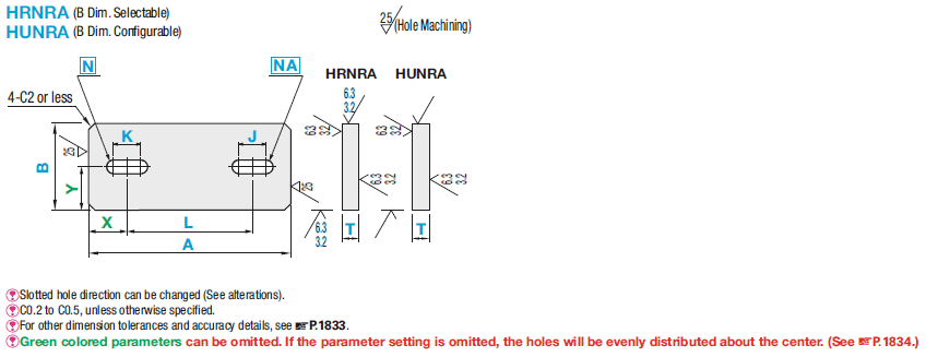 Flat Bars Mounting Plates/Brackets/B Dim. Selectable:Related Image