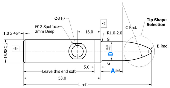 [NAAMS] Locating Pin With Cross Hole Pin ARP Small Head:Related Image