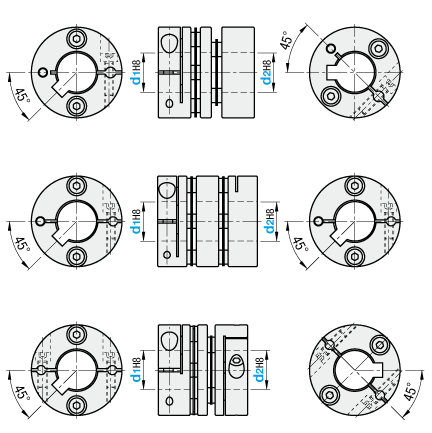 High Accuracy Disc Coupling - Ultra High Torque, Clamping Type