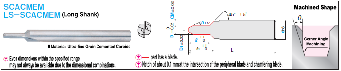 Carbide Straight Edge Corner Angle End Mill, 2-Flute / Chamfering Blade Type: Related Image