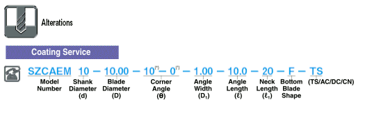 Carbide Straight Edge Corner Angle End Mill, 2-Flute / Neck Relief Type: Related Image