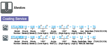 Carbide Straight Edge Taper Corner Angle End Mill, 2-flute / Inner R Type: Related Image