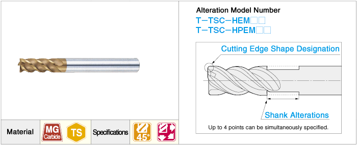 Carbide 3/4-Flute Square Additional Work End Mill: Related Image