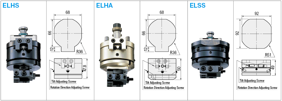 Universal Holder for Electrode, Standard Model (Includes Adjustment Function for Vertical Inclination / Rotation Function for Rotation Orientation):Related Image