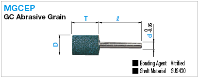 Grinding Stone with Shaft, GC Abrasive Particles, Cylinder Model:Related Image