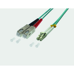 Fiber Optic Duplex Patch Cable LC / SC 50/125µ OM3 - aqua 61552D-7.5M3