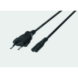 Power Cable Europlug 180° / C7 180° - black