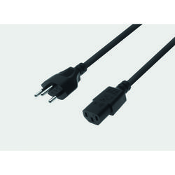 Power Cable Switzerland Power Plug 180° / C13 180° - black