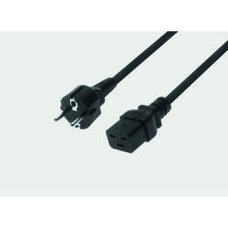 1.8M Power Cable CEE7 / 7 180° / C19 180° - black