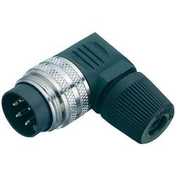 Male angled connector, cable outlet 4-6 mm, plastic model