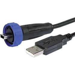 USB Plug Connector Adapter 2.0 - IP68 Plug, straight